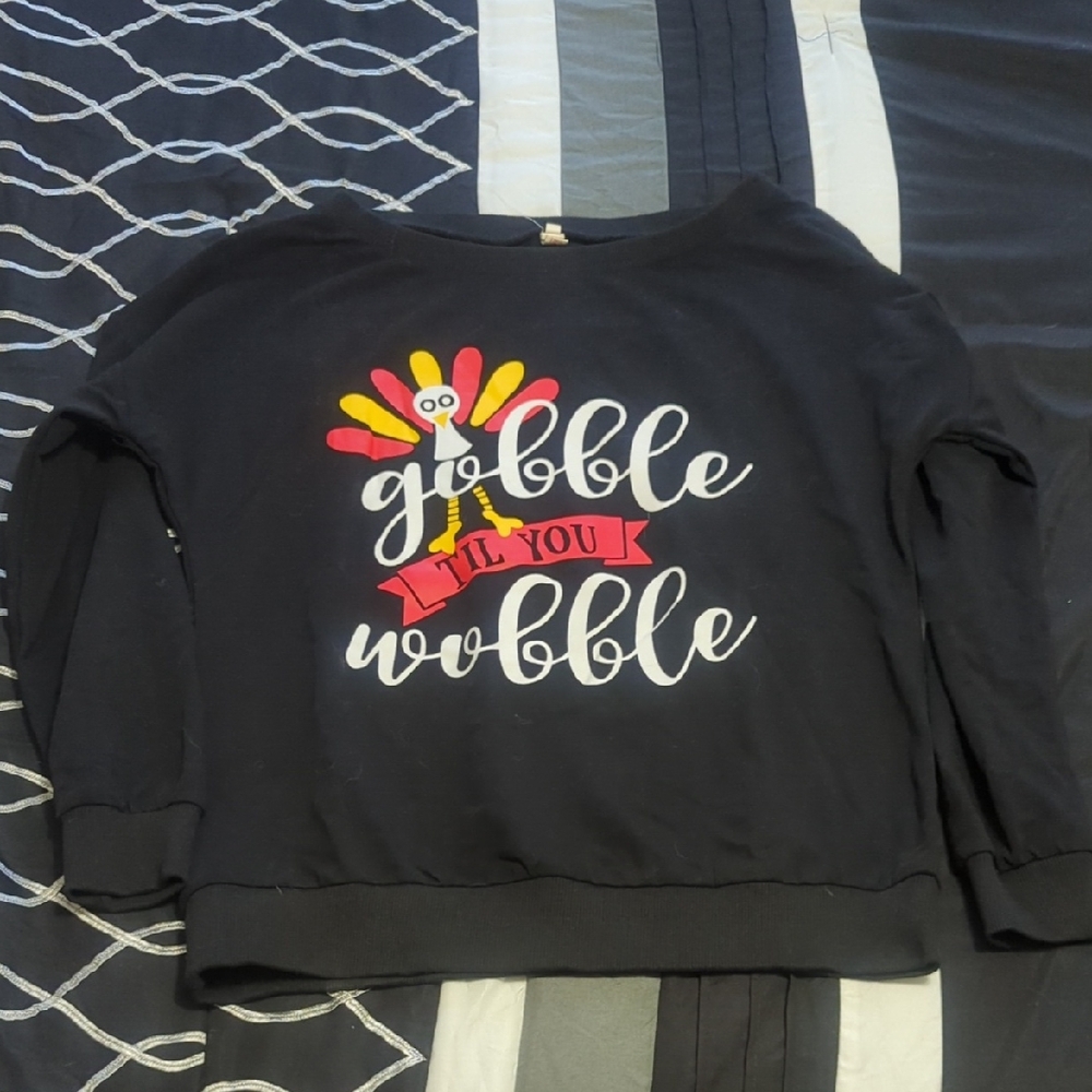 Source Unknown Black Gobble Crew Neck Sweater
